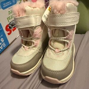 Carter's Light Pink and Gray Kids Boots